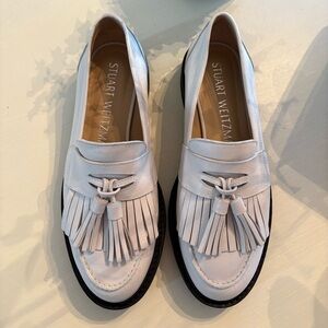 Stuart Weitzman Cream Tassel Loafers